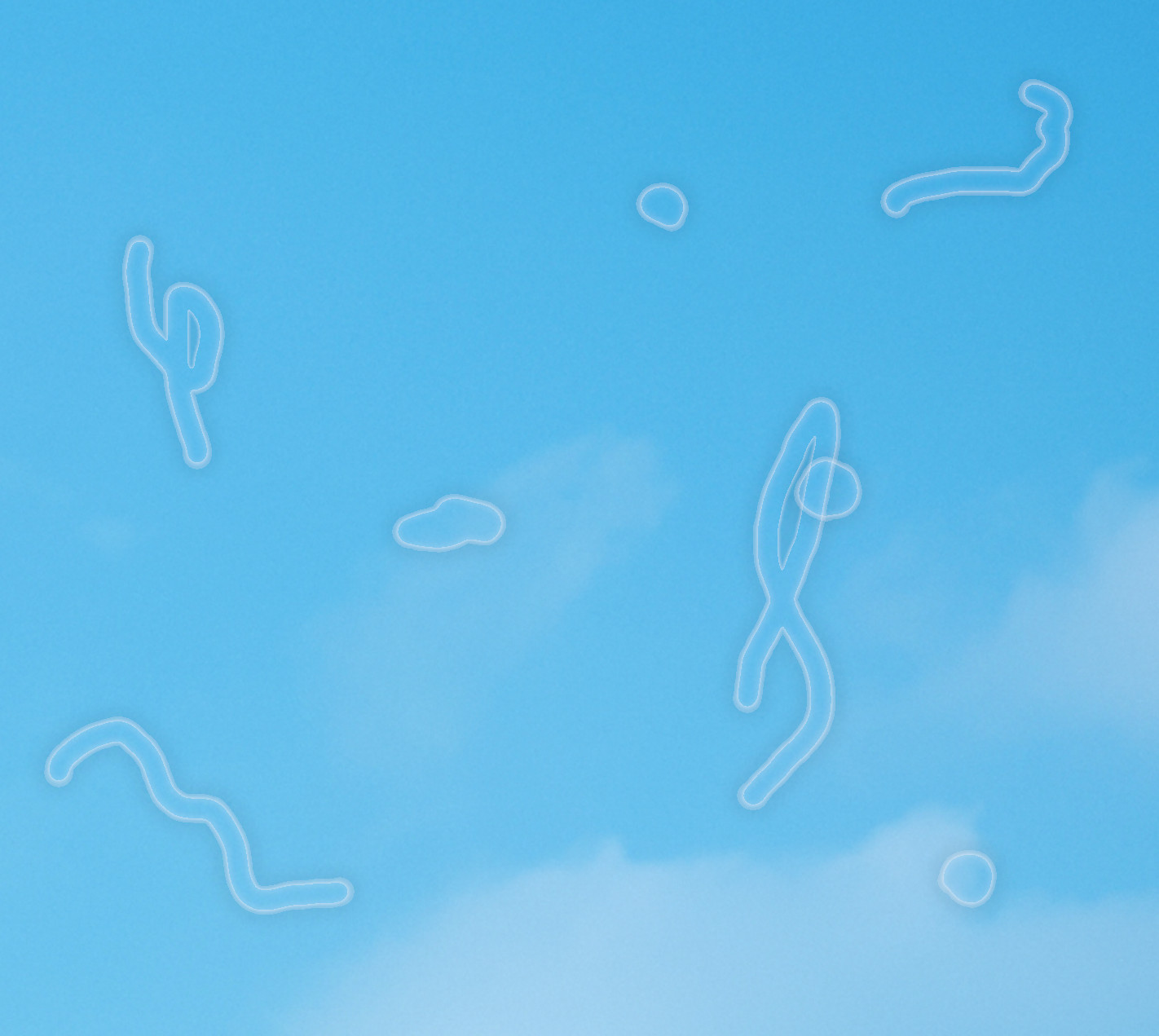 Simulation showing floaters as dark spots or cobwebs.